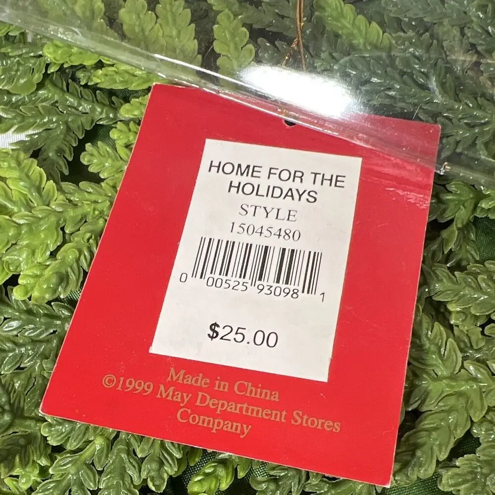 Vintage 1999 Home for the Holidays Tabletop Tree Topper Finial Glass Christmas